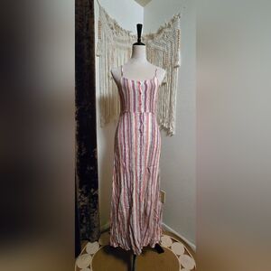 Harper Heritage Button Down Striped Maxi Dress